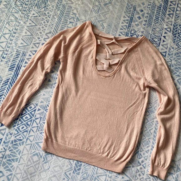 Twik for Simon’s Pink Lace Back Sweater - Picture 4 of 5